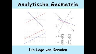 Lage von Geraden identisch echt parallel schneidend windschief Analytische Geometrie [upl. by Atkinson]