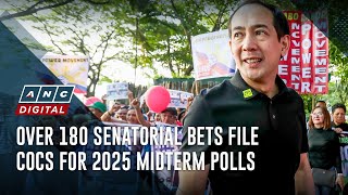 Over 180 senatorial bets file COCs for 2025 midterm polls  ANC [upl. by Geldens749]