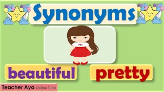 Learn the Synonyms  Words that are same in meaning   Examples of synonyms  Lesson with quiz [upl. by Gilberte]