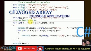 jagged array C Programming  console application with jagged array  c tutorial  dhara pandya [upl. by Akemihs500]