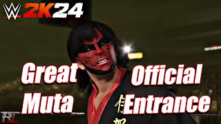 WWE 2K24 DLC Great Muta Official Entrance [upl. by Buff]