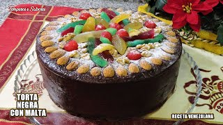 FAMOSA TORTA NEGRA NAVIDEÑA HECHA CON MALTA Tradición Venezolana [upl. by Saw]