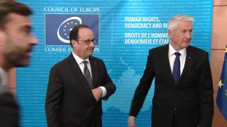 11 October 2016  President Hollande meets Secretary General Jagland [upl. by Ainerol]