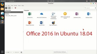 Office 2016 Install In ubuntu 1804 [upl. by Oniskey]