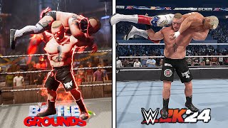 WWE 2K24 Vs WWE 2K Battlegrounds Epic Finishers Comparison [upl. by Coplin965]