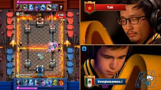 Sergio Ramos vs Tali  Crown Championship World Finals 2017  Clash Royale Español [upl. by Llorrad529]