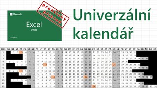 Excel  Univerzální kalendář praktický příklad [upl. by Etienne]