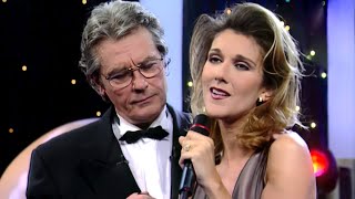 Céline Dion Alain Delon  Paroles paroles Reprise de Dalida Faites la fête Décembre 1996 [upl. by Eno]