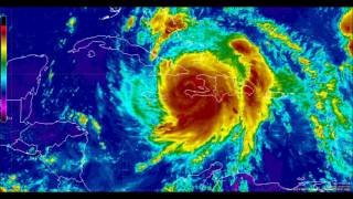 100416  Hurricane Matthew making landfalls in Haiti and Cuba [upl. by Leciram]