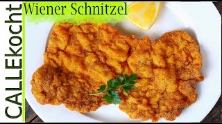 Echtes Wiener Schnitzel richtig panieren soufflieren und braten [upl. by Yerfoeg]