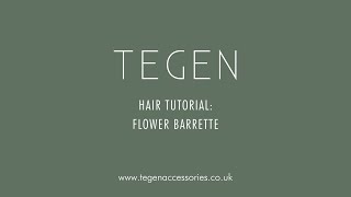 Quick How To Flower Barrette  Tegen Accessories [upl. by Ennaitsirhc]