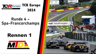 TCR Europe 2024  Runde 4  Rennen 1  SpaFrancorchamps Deutsch [upl. by Jacobba]