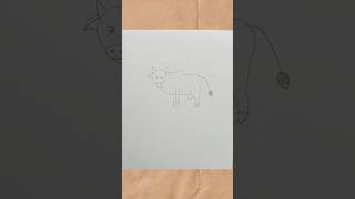 How to draw cow drawing easy step by stepDpneasydrawing [upl. by Nolrah900]