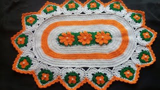 crochet thalposh table runner sousplat table mat rumalcrochetdesigner1606 [upl. by Kered]