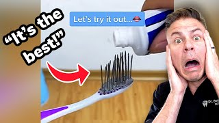 Using A Toothbrush Made of Nails [upl. by Anaizit261]