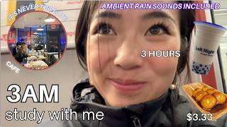 3AM Cafe Study Vlog  rain honey dango outlet strategy 🍡😈🚴‍♀️ [upl. by Carleen434]