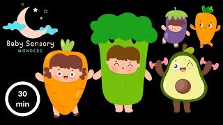 Baby Sensory Cute Fruits amp Vegetables  Fun Time  Dancing Fruits [upl. by Dnalram]