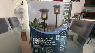 Estacas led solares con efecto de flama Hampton Bay [upl. by Dviad]