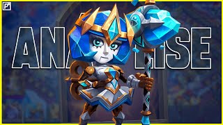 ANÁLISEBUILD COMPLETA DA CRYSTELLA A NOVA HEROÍNA DO CASTLE CLASH [upl. by Anayd]