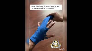 Forma correta de colocar a bandagem no muay thai [upl. by Ramal]