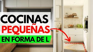 COCINAS PEQUEÑAS en L  Ideas para Cocinas Pequeñas y Modernas en Forma de l o Tipo ele [upl. by Nazario165]