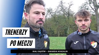 Trenerzy Michał Mikołajczyk i Daniel Wojciechowski po meczu z Białymi Sądów [upl. by Web78]