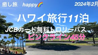 【ハワイ旅行🌈7】2024年2月ハワイ🏝11泊ワイキキ4泊🚌ピンクライン乗って買い物 [upl. by Hyatt967]