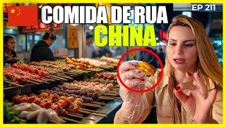 PROVANDO COMIDA DE RUA NA CHINA  🇨🇳 [upl. by Anilehcim625]