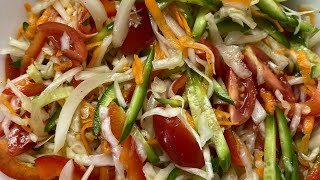 Healthy and delicious mixed vegetable salad and dressing salad recipe [upl. by Aleydis]