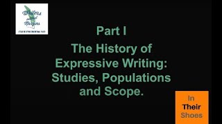 Interview with Dr James Pennebaker  History of Expressive Writing Studies Populations and Scope [upl. by Alayne841]