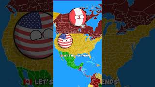 Funny Country Balls  USA Pranks Canada and Friends countryballs geography viralshorts [upl. by Aland904]