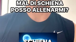 MAL DI SCHIENA💥 POSSO ALLENARMI [upl. by Adiarf]