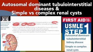 Renal cystic disordersAutosomal dominant tubulointerstitial disease amp Simple vs complex renal cysts [upl. by Bascomb]