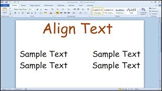 How to align text on left and right side in Microsoft Word [upl. by Ecydnac]