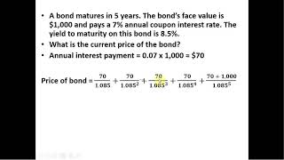 How to Calculate the Current Price of a Bond [upl. by Ardnuassak77]