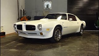 1973 Pontiac Trans Am in White amp Super Duty SD455 Engine Sound on My Car Story with Lou Costabile [upl. by Mccurdy]