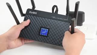 KuWFi 4G router with battery CPF907 how to log in web ui and setup [upl. by Sukcirdor]