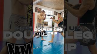 How to set up the Double Leg Outside trip mma Takedown 🤼‍♀️ mmatraining mma wrestling [upl. by Anerdna344]