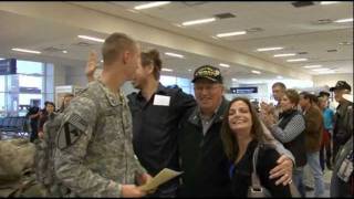 Troops at DFW Dec 31 2011 [upl. by Enelrae]