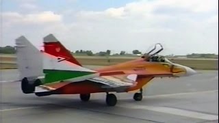 MiG29B Fulcrum display at Kecskemet Airshow 2000 [upl. by Nyrret816]