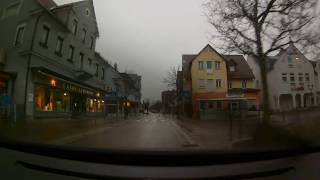 Driving downtown  Ebersbach an der Fils in Germany [upl. by Anirtal]