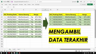 Mencari dan Mengambil data terakhir di excel [upl. by Boothman]