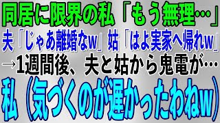 【スカッとする話】嫁いびり姑との同居に限界の私「もう無理…離婚ね」夫「慰謝料払えよw」姑「この家も私たちが住むからw」→1週間後、夫と姑から鬼電が…私（気づくのが遅いのよw）【修羅場】 [upl. by Ainesey696]