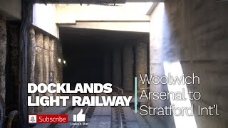 DLR Woolwich ArsenalStratford International Cab Ride [upl. by Tormoria]