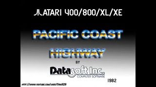 Atari 8bit  Pacific Coast Highway Datasoft 1982 [upl. by Rramel]