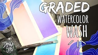 How to Paint a Graded Wash in Watercolors ♦ Watercolor Basics Tutorial [upl. by Siroled912]