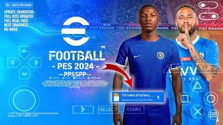 eFootball Pes 2024 ppsspp 600MB update transfers new kits leaked 202324 best graphics HD [upl. by Aenad855]