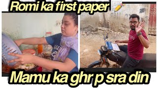 Romi ma first paper 📝  mamu ka ghar p sra din [upl. by Krute]