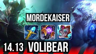 MORDEKAISER vs VOLIBEAR TOP  9 solo kills Quadra 600 games Dominating  EUNE Master  1413 [upl. by England]