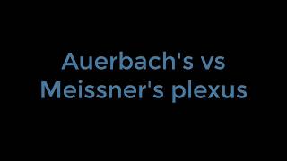 Auerbachs vs Meissners plexus [upl. by Udella]